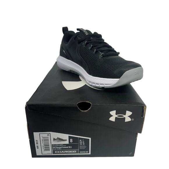 Under Armour Men's UA Charged Commit 3 Training Shoes - Size 8, New - Picture 1 of 5